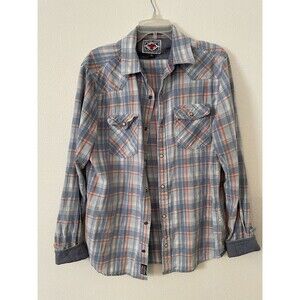 Flag & Anthem x Desert Son Men’s Long Sleeve Western Snap Button Shirt Medium